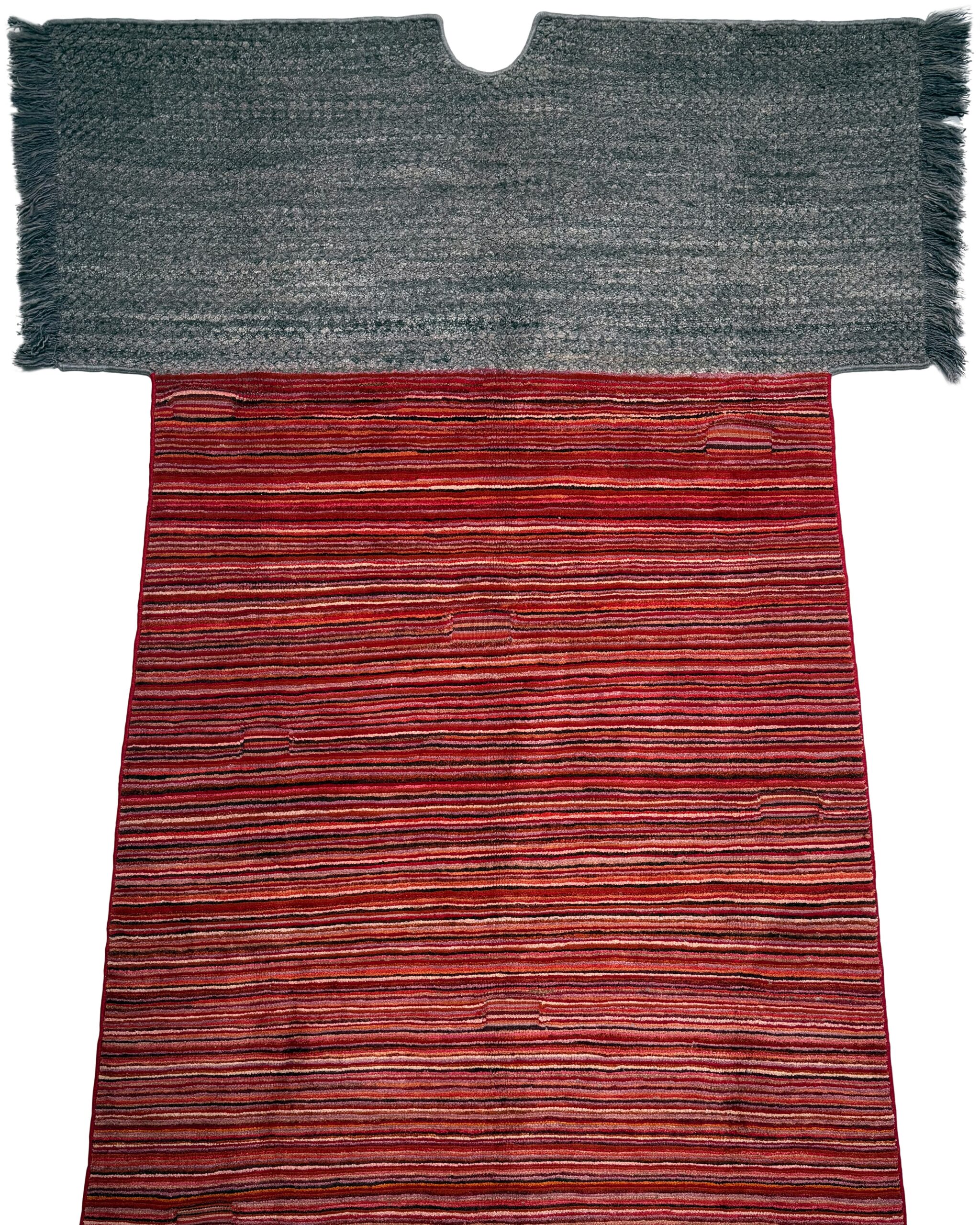 bigsouf kilim.rug.gray.red