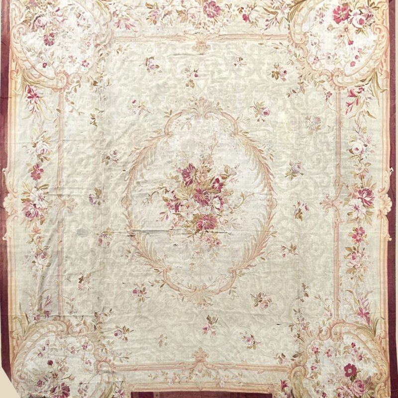 tapis aubusson 19e siècle size 5.20x4